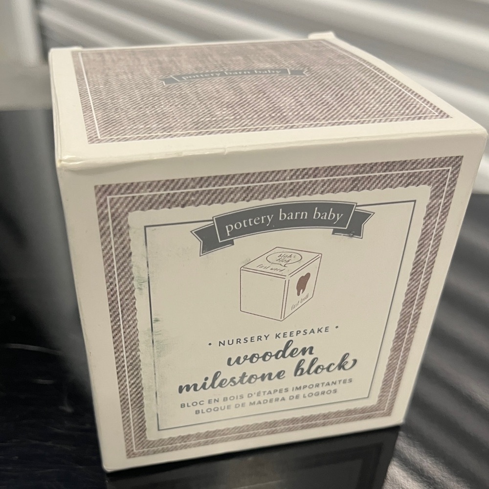Pottery Barn Kids Wooden Milestone Block NWT